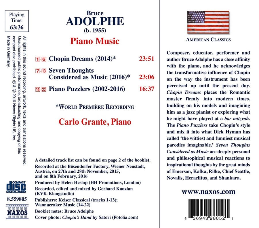 Adolphe: Piano Music - Chopin Dreams; Seven Thoughts - slide-1