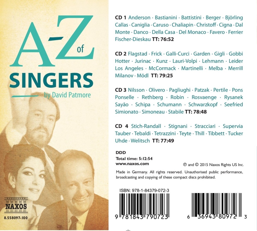 A-Z of Singers; wydawnictwo omawia kariery i nagrania ponad 300 śpiewaków - slide-1