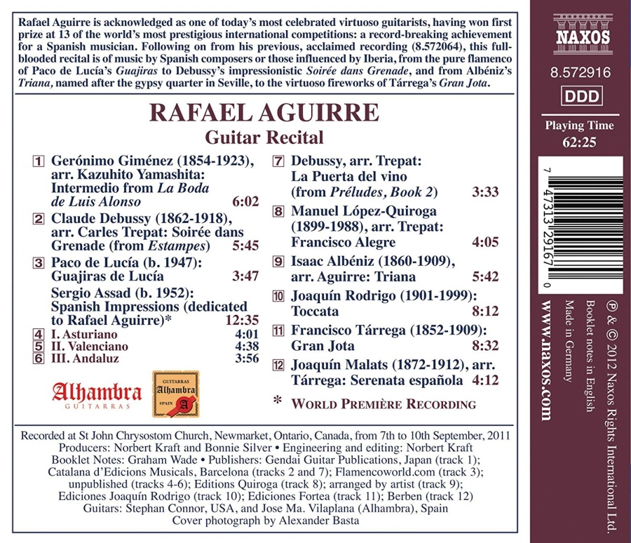 Rafael Aguirre: Guitar Recital - Gimenez, Debussy, Paco de Lucia, Albeniz, Rodrigo, ... - slide-1