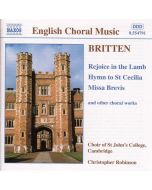 BRITTEN: Rejoice in the Lamb; Hymn to St. Cecilia; Missa Brevis, Op. 63