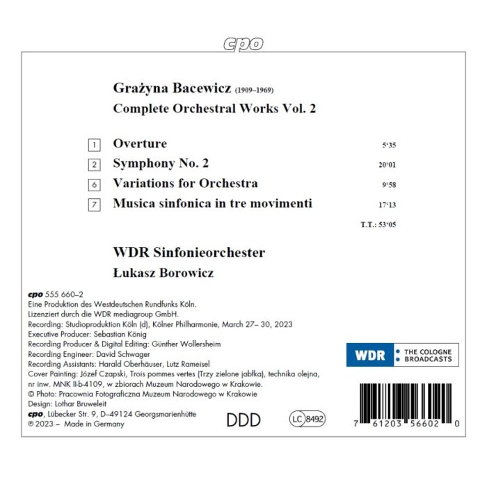Bacewicz: Complete Orchestral Works Vol. 2 - slide-1