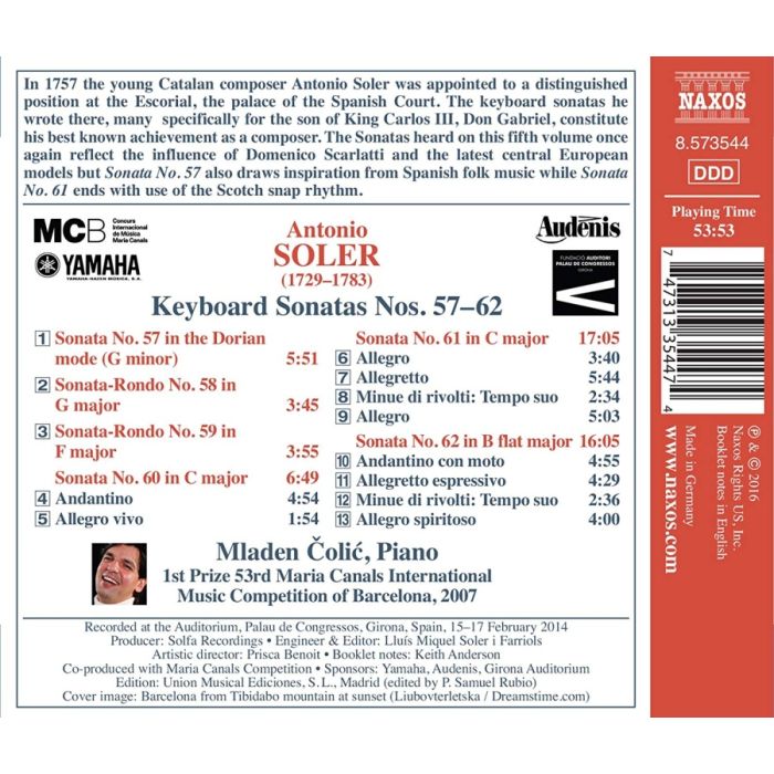 Soler: Keyboard Sonatas Nos. 57 - 62 - slide-1