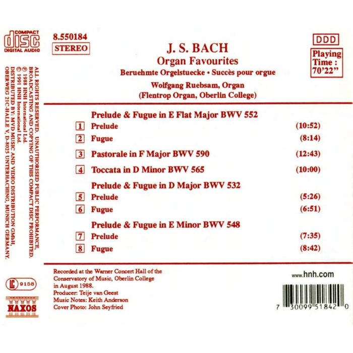 Bach: Organ Favourites - slide-1
