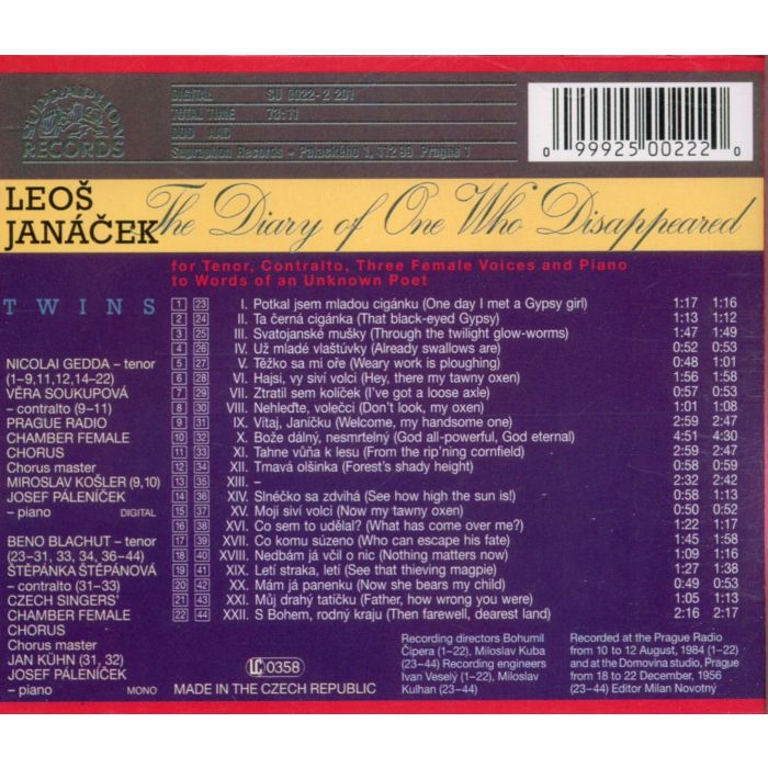 Janacek: The Diary of One Who Disappeared - slide-1