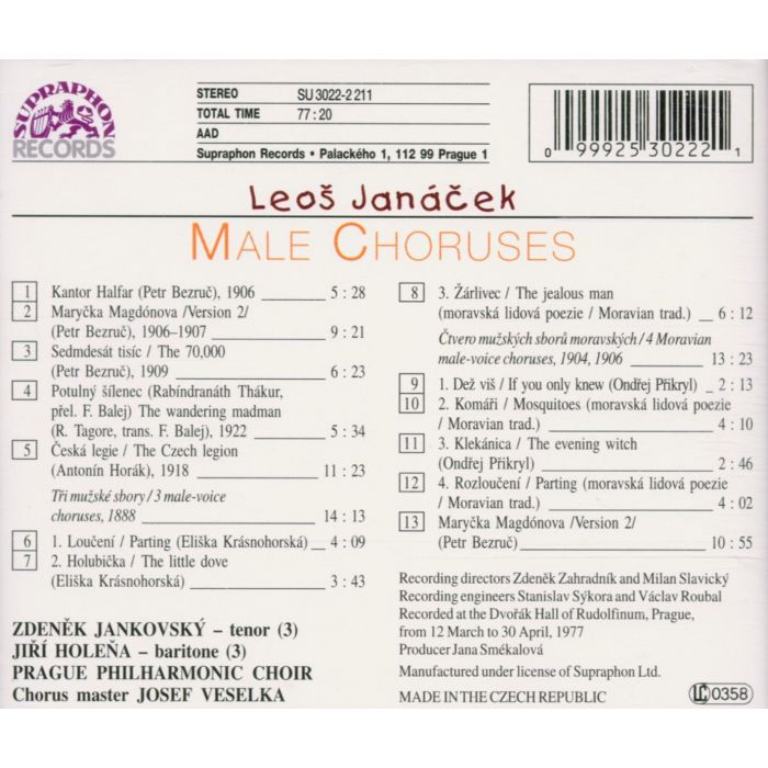 Janacek: Male Choruses - slide-1
