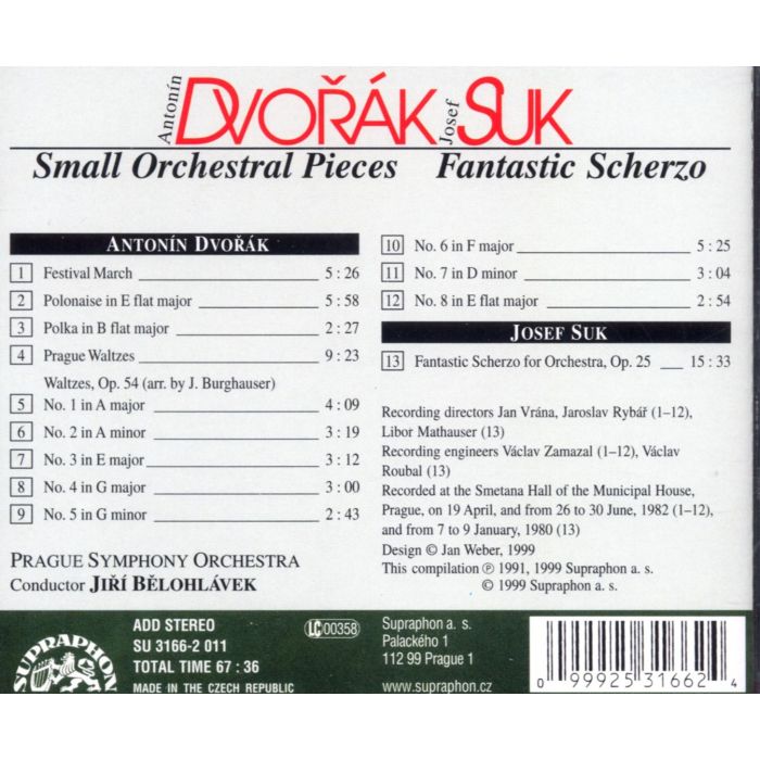 Dvorak / Suk: Small Orchestral Pieces - slide-1