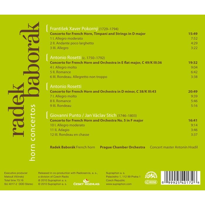Pokorny, Rosetti, Punto: Horn Concertos  - slide-1
