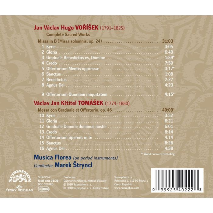 Voříšek: Missa in B / Tomášek: Messa con Graduale et Offertorio - slide-1