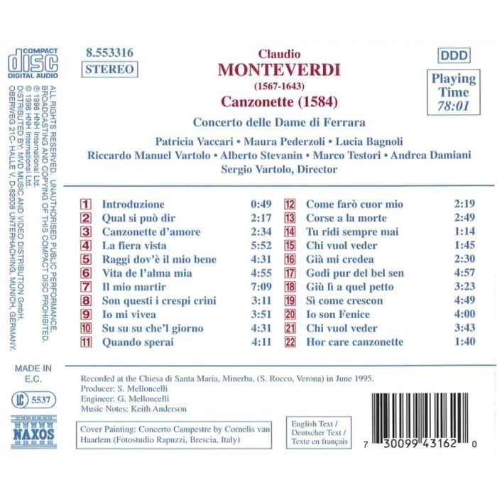 MONTEVERDI: Canzonette - slide-1