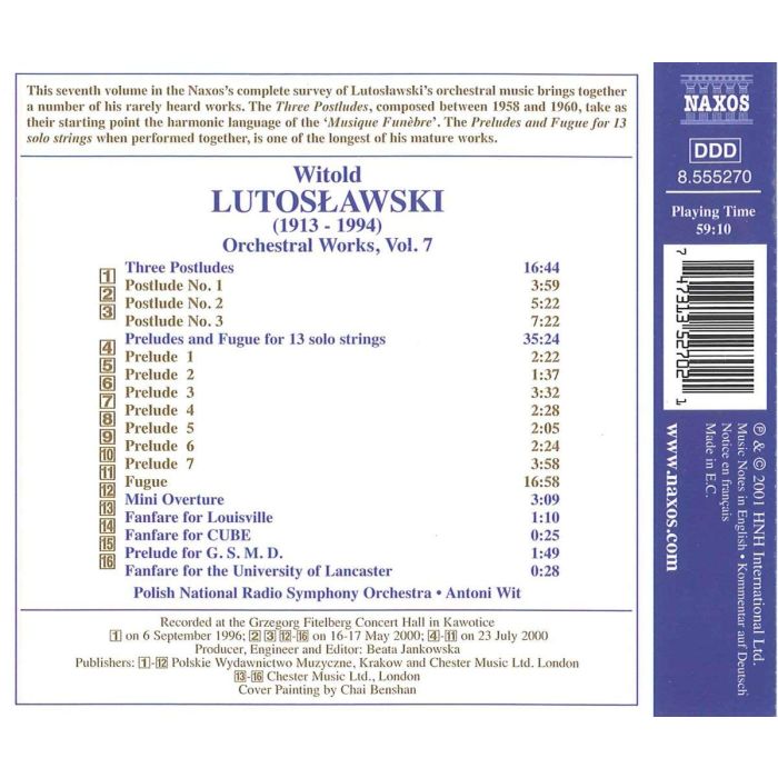 Lutosławski: Orchestral Works Vol. 7 - slide-1