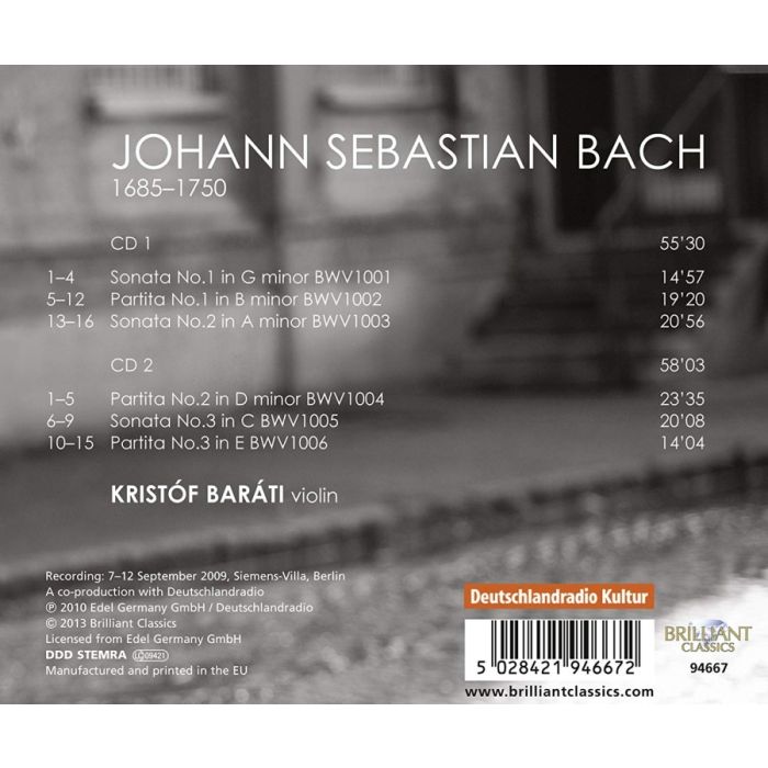 Bach: Sonatas & Partitas for Solo Violin - slide-1