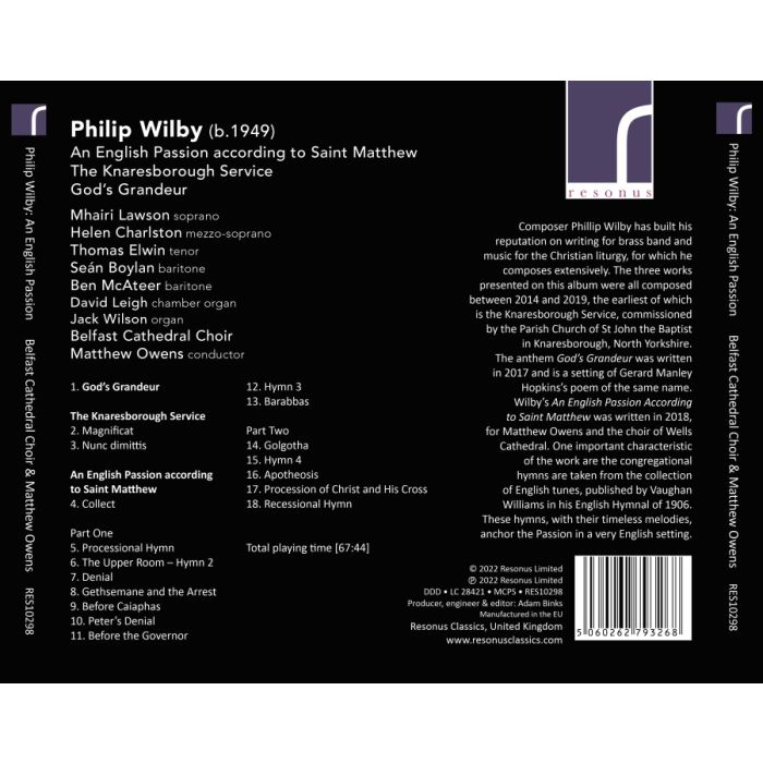 Wilby: An English Passion according to Saint Matthew - slide-1