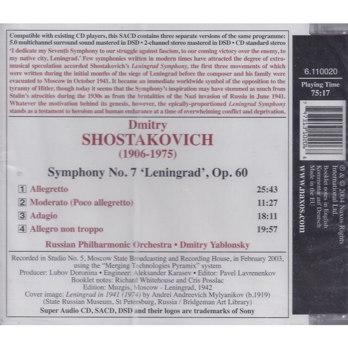 SHOSTAKOVICH: Symphony no. 7 