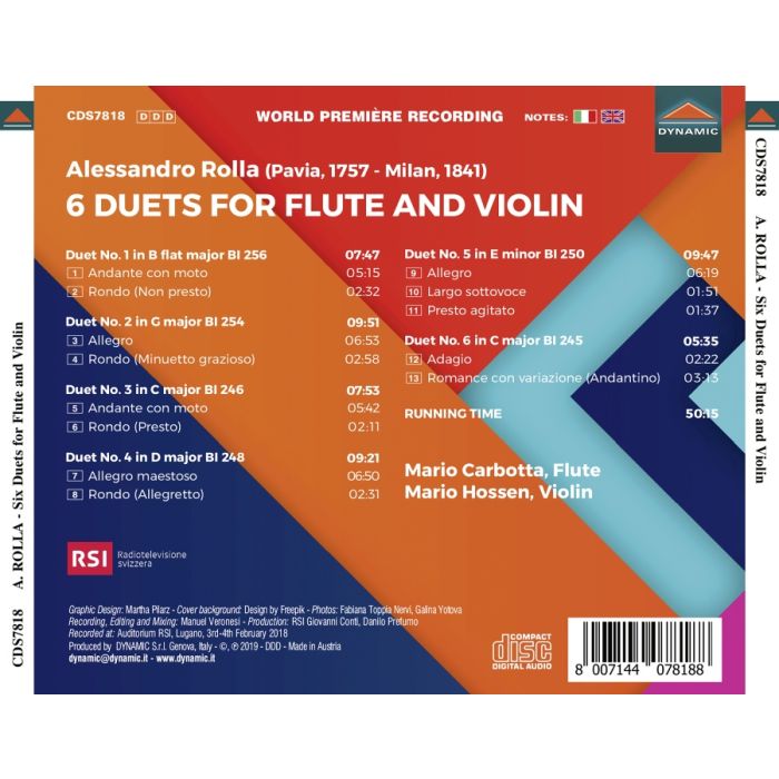 Rolla: 6 Duets for Flute and Violin - slide-1
