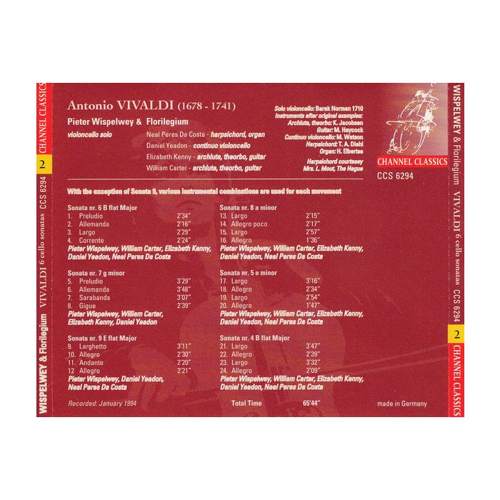 Vivaldi: 6 Cello Sonatas - slide-1