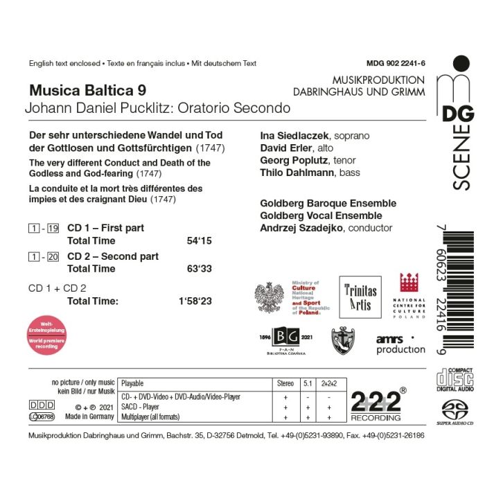 Pucklitz: Oratorio Secondo - Musica Baltica Vol. 9 - slide-1