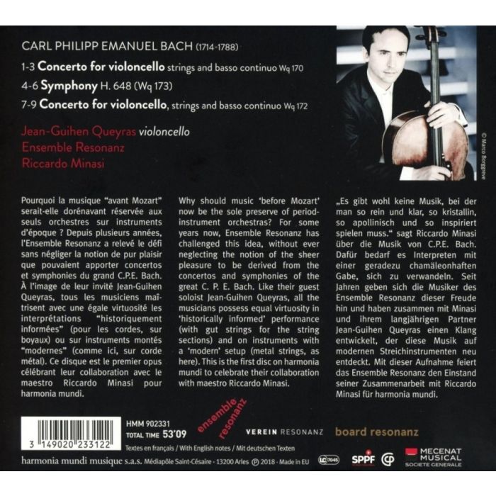 CPE Bach:  Cello Concertos & Symphony - slide-1
