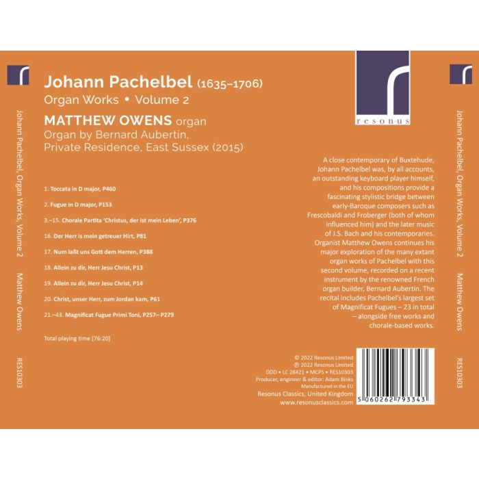 Pachelbel: Organ Works Vol. 2 - slide-1