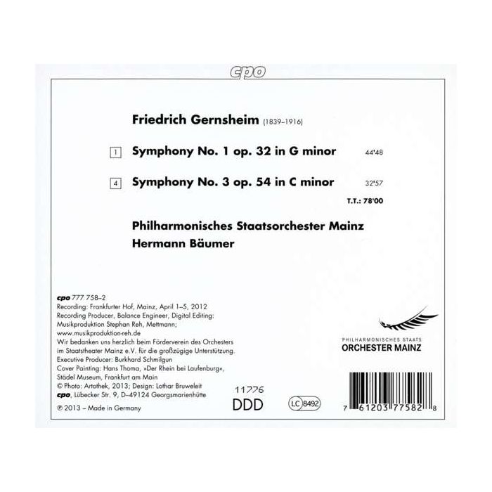 Gernsheim: Symphonies Nos. 1 & 3 - slide-1