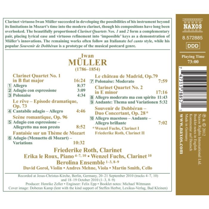 Müller: Souvenir de Dobbéran, Clarinet Quartets Nos. 1 & 2 - slide-1