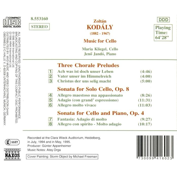 KODALY: Music for Cello - slide-1