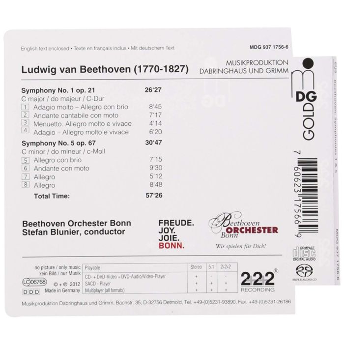 Beethoven: Symphony No. 1 & Symphony No. 5 - slide-1
