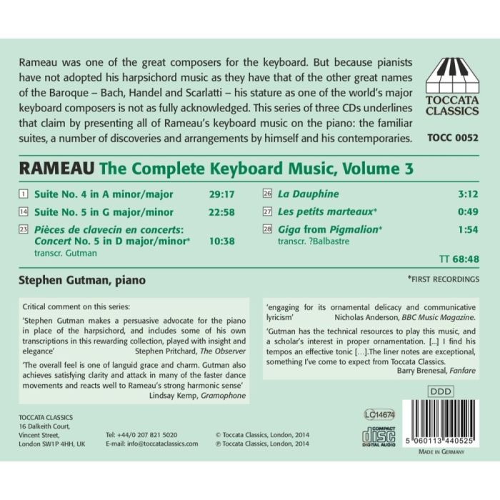 Rameau: The Complete Keyboard Music Vol. 3 - slide-1