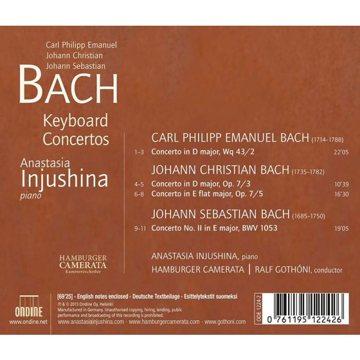 C.P.E. Bach, J.C.Bach & J.S. Bach: Keyboard Concertos - slide-1