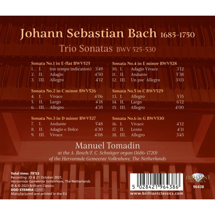 Bach: Trio Sonatas BWV 525-530 - slide-1