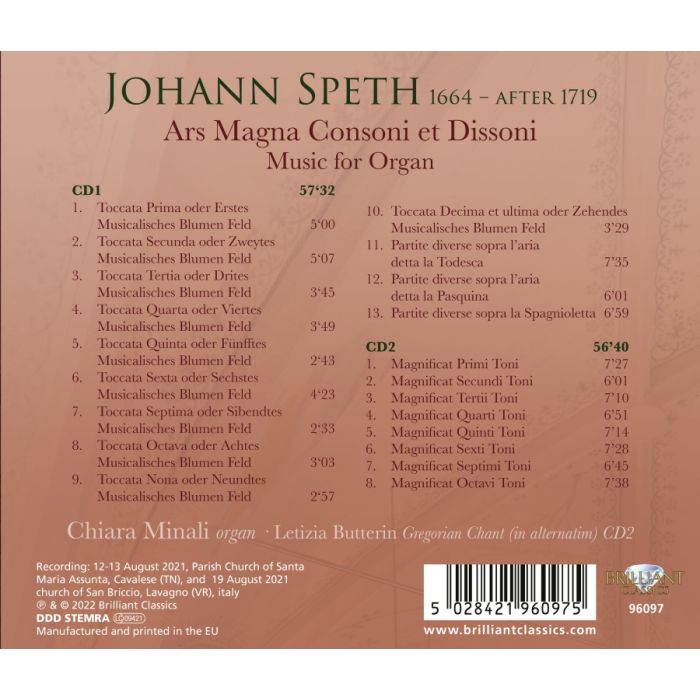 Speth: Ars Magna Consoni et Dissoni - Music for Organ - slide-1
