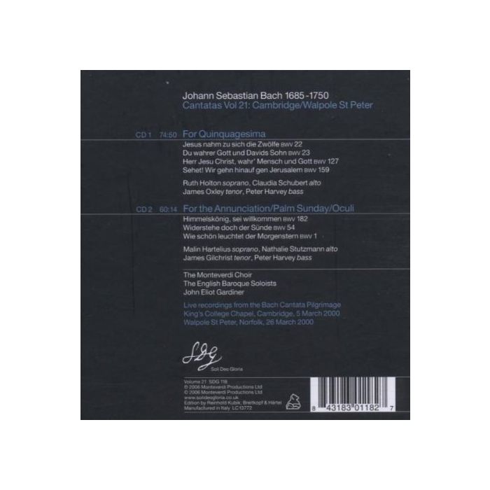 BACH J.S. - Cantatas Vol. 21 - slide-1
