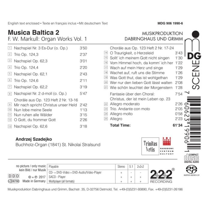 Markull: Organ Works Vol. 1 - Musica Baltica Vol. 2 - slide-1