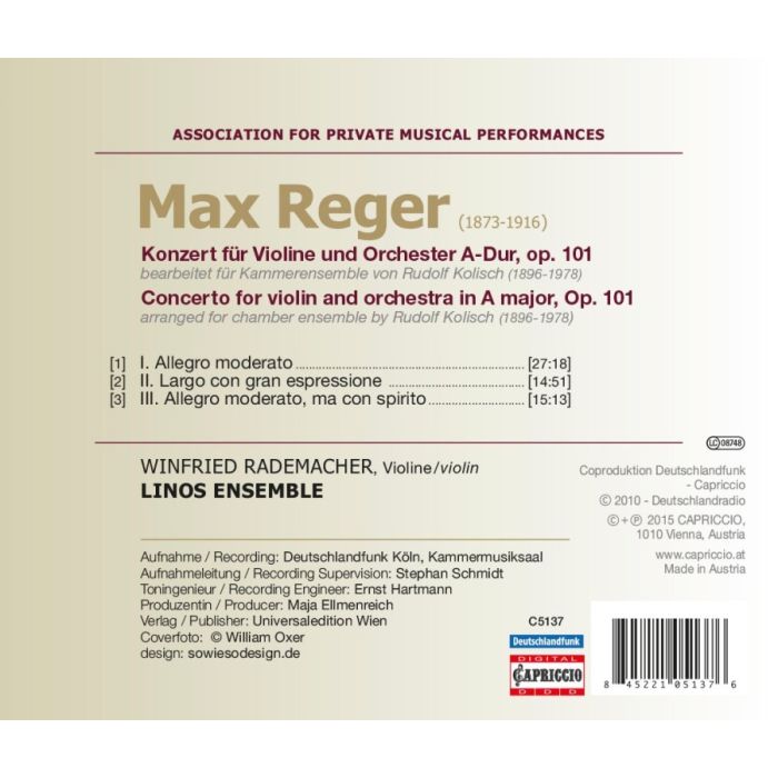 Reger: Violin Concerto op. 101 - slide-1