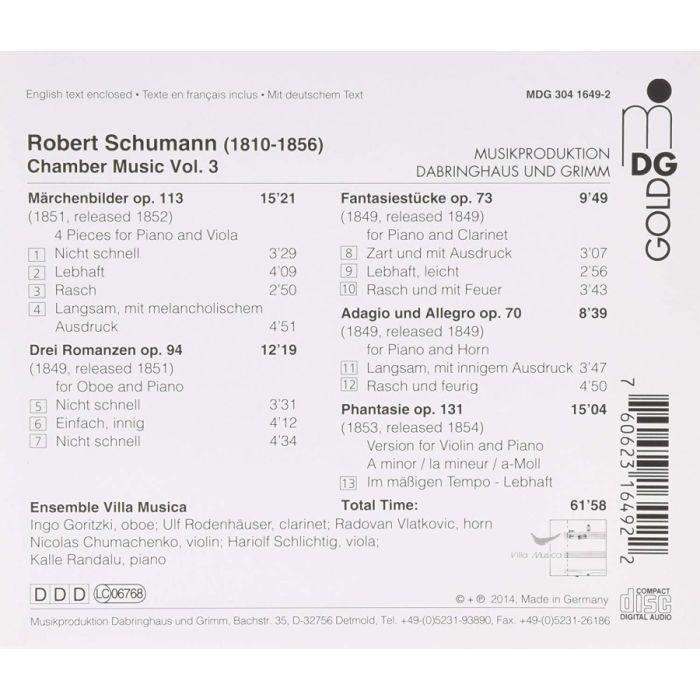 Schumann: Chamber Music Vol. 3 - slide-1