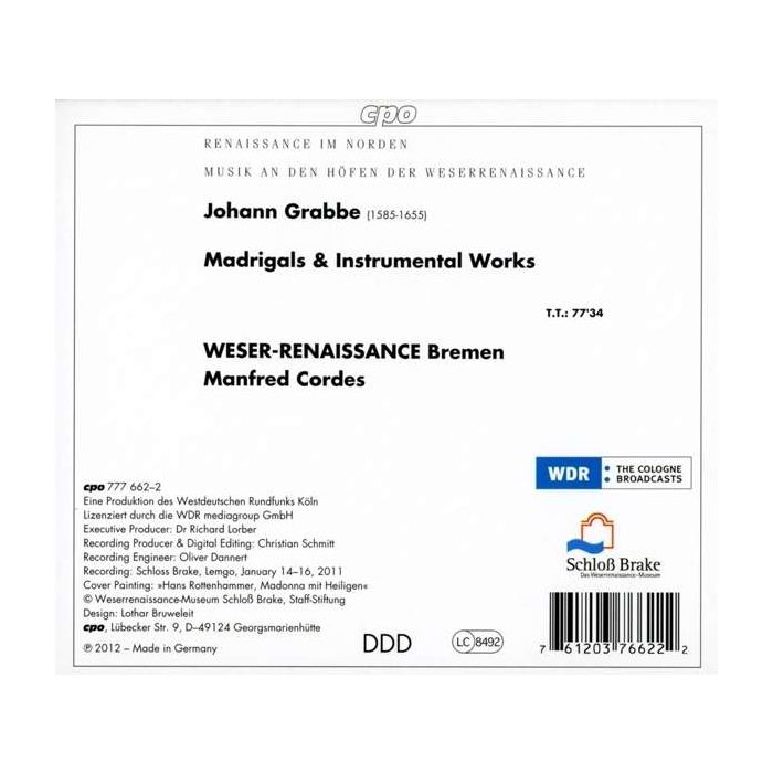 Grabbe: Madrigals & Instrumental Works - slide-1