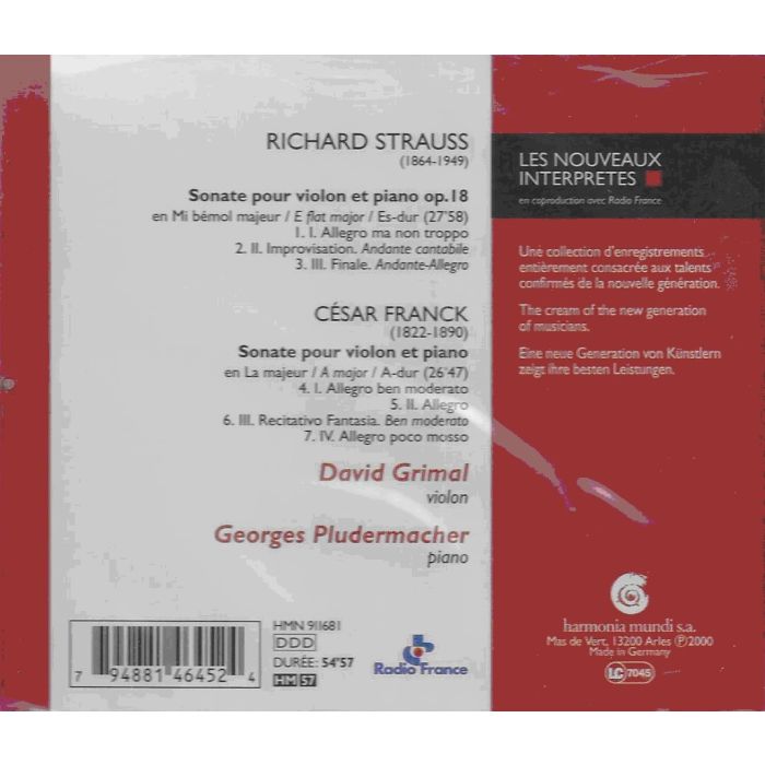 Violin Sonatas: Franck / Strauss - slide-1