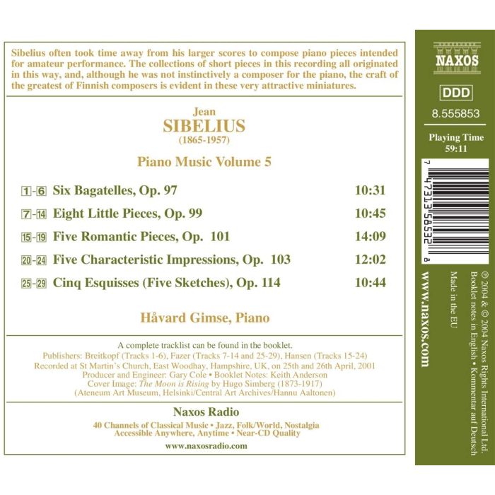SIBELIUS: Piano Miniatures - slide-1