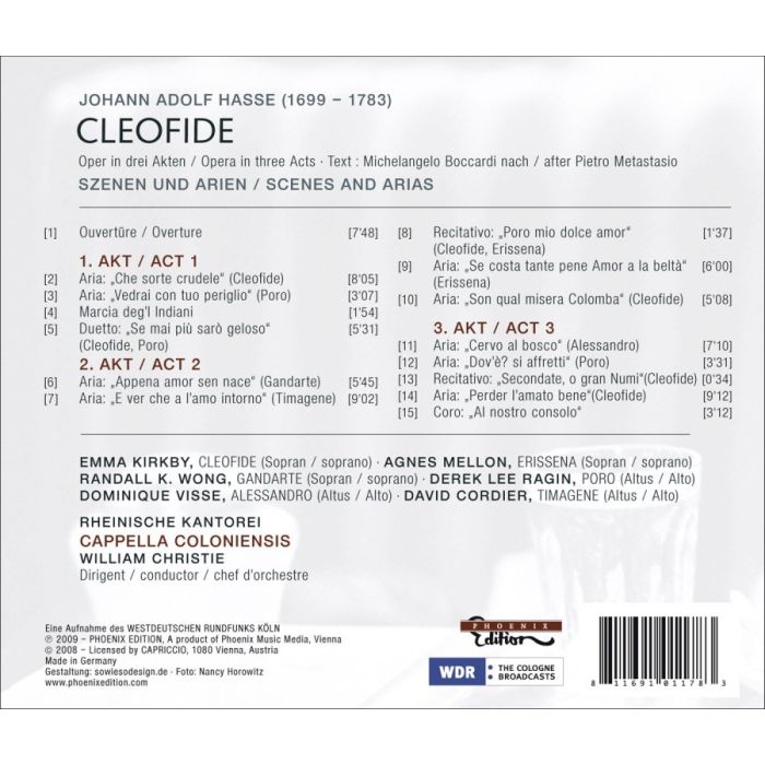 Hasse: Cleofide - Scenes and Arias - slide-1