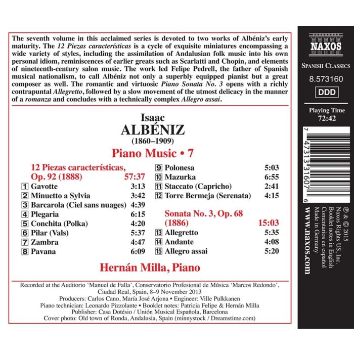 Albeniz: Piano Music Vol. 7 - 12 Piezas características; Sonata No. 3 - slide-1