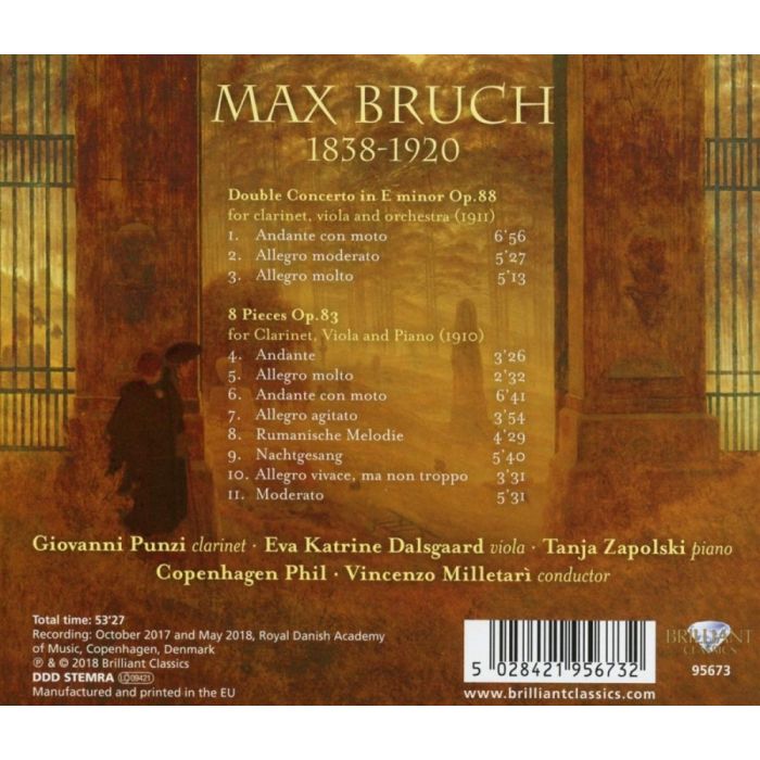 Bruch: Double Concerto for Clarinet, Viola and Orchestra Op. 88; 8 Pieces for Clarinet, Viola and Piano Op. 83 - slide-1
