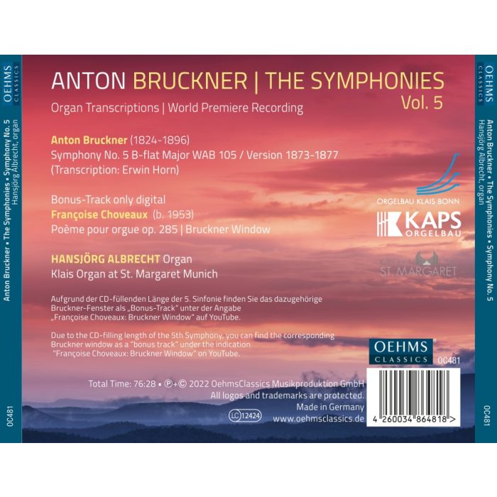 Bruckner Project - The Symphonies Vol. 5, Organ Transcriptions - slide-1
