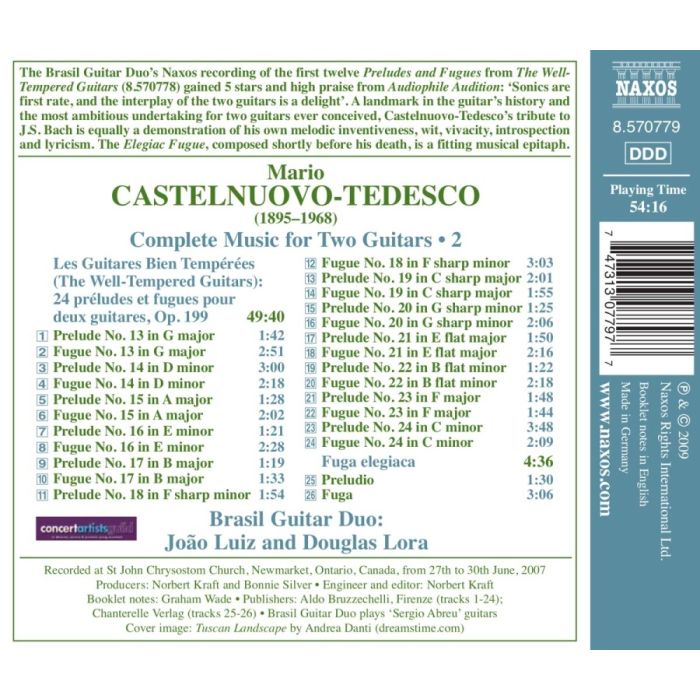 Castelnuovo-Tedesco: Music for Two Guitars • 2 - The Well-Tempered Guitars, Fuga elegiaca - slide-1