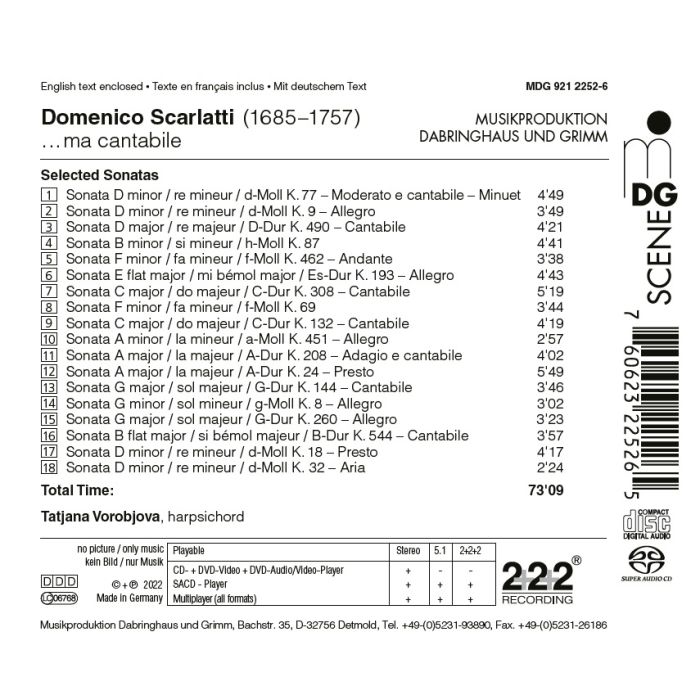 Scarlatti: …ma cantabile - Selected Sonatas - slide-1
