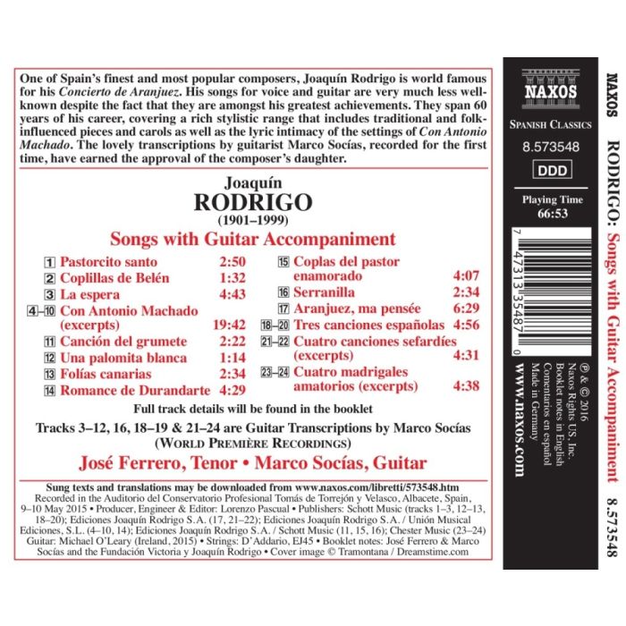 Rodrigo: Serranilla - Songs with Guitar Accompaniment - slide-1