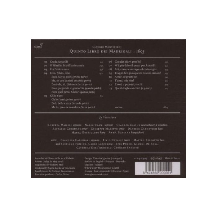 Monteverdi: Quinto Libro dei Madrigali  - slide-1