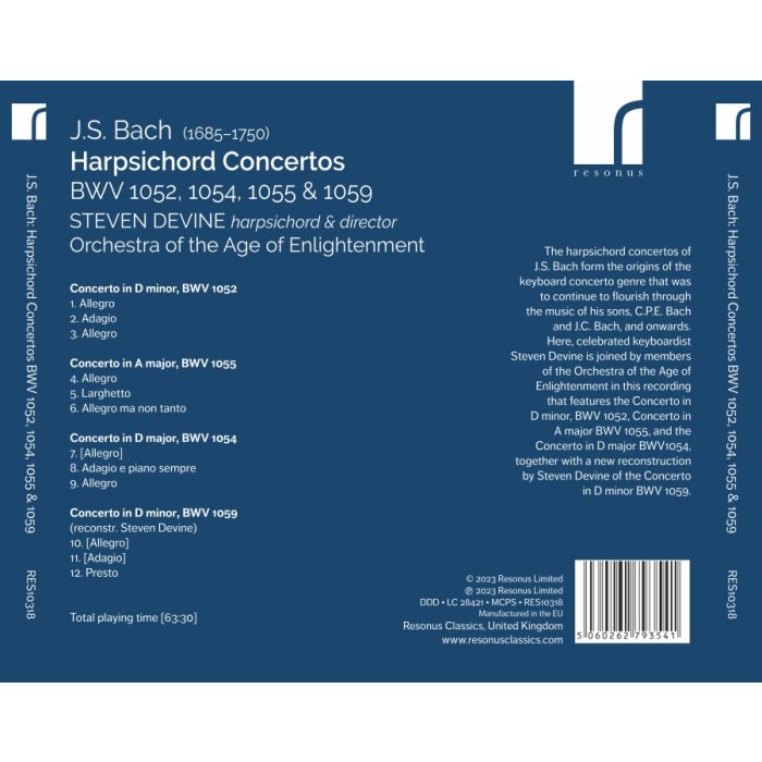 Bach: Harpsichord Concertos BWV 1052, 1054, 1055 & 1059 - slide-1