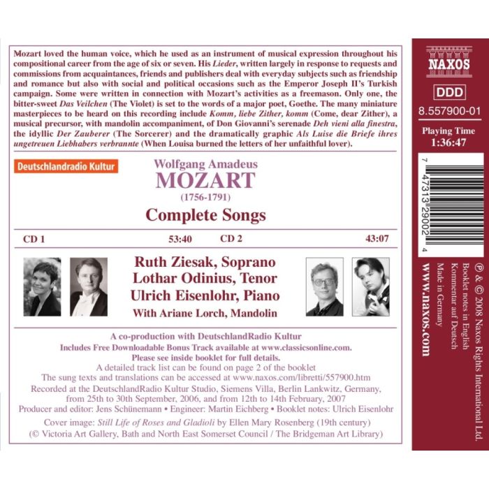 MOZART:  Complete Songs - slide-1