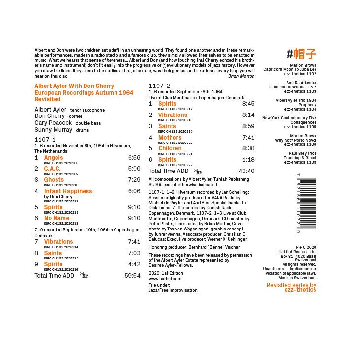 Albert Ayler Quartet With Don Cherry – European Recordings Autumn 1964 Revisited - slide-1