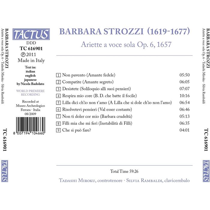 Strozzi: Ariette a Voce Sola, Op. 6 - slide-1