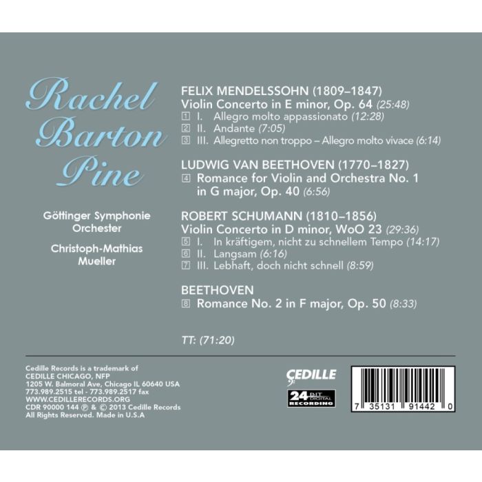 Mendelssohn & Schuman: Violin Concertos, Beethoven: Romances - slide-1
